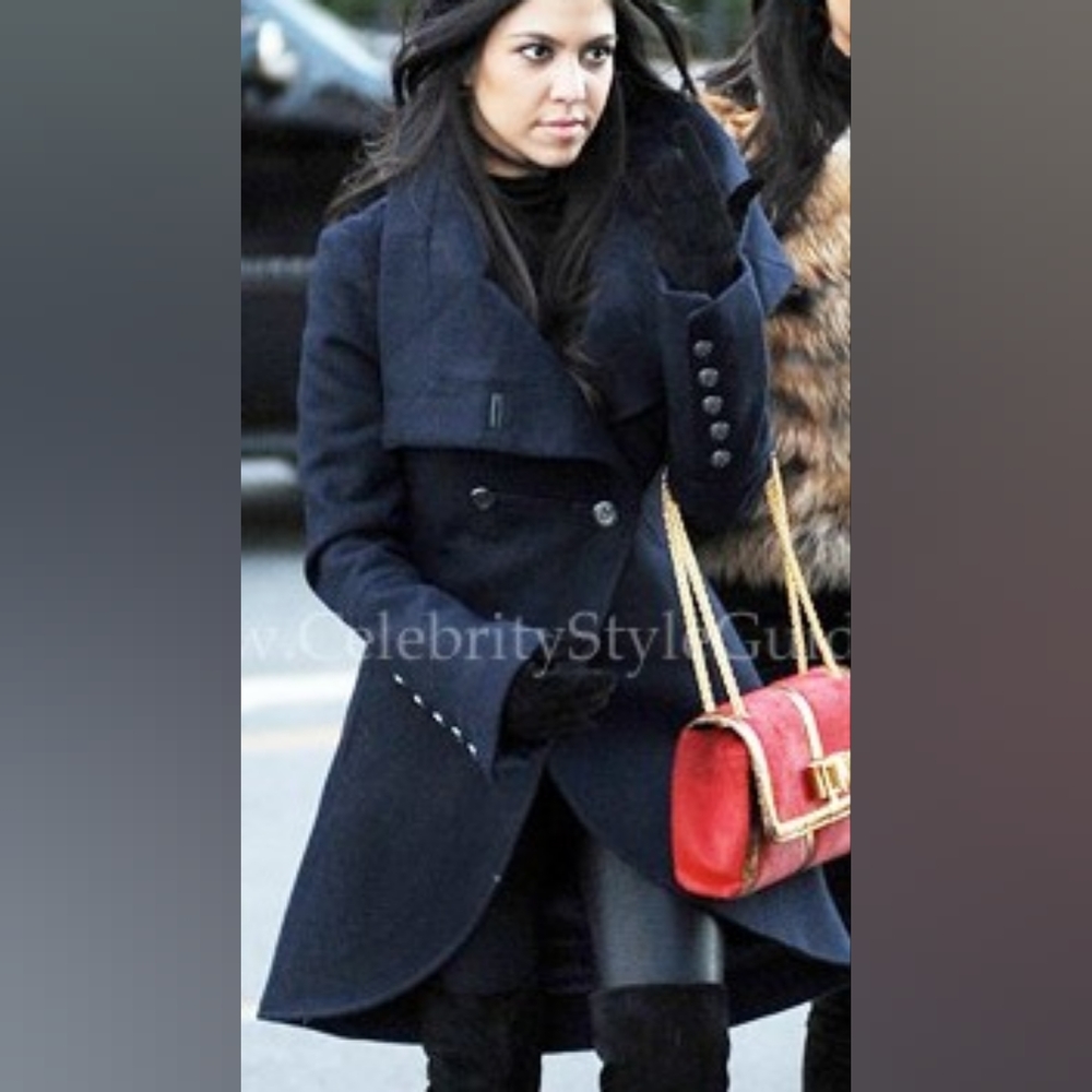 Mackage Blue Trench Coat with Modern Sophistication